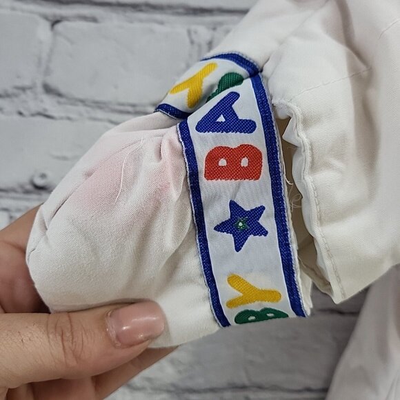 Vintage 80's Sleepsack Snow Suit With Carseat Strap Opening Newborn Flaw - Picture 5 of 14